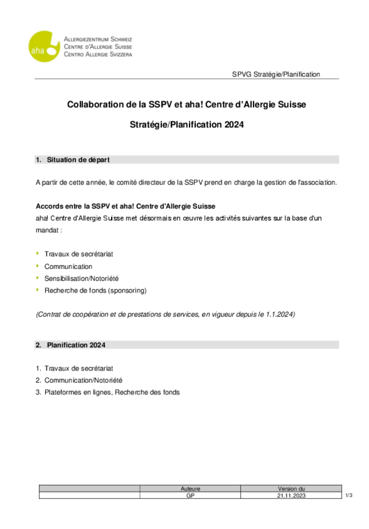 stratégie et planification 2024