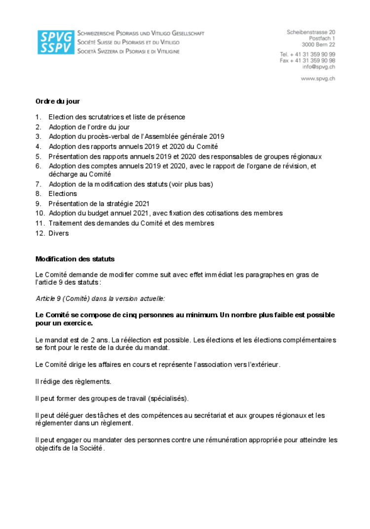 ordre du jour